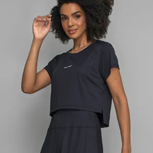 T-SHIRT CROPPED - PRETO - M